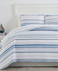 Southshore Stripe 3-Pc. Quilt Set, Full/Queen