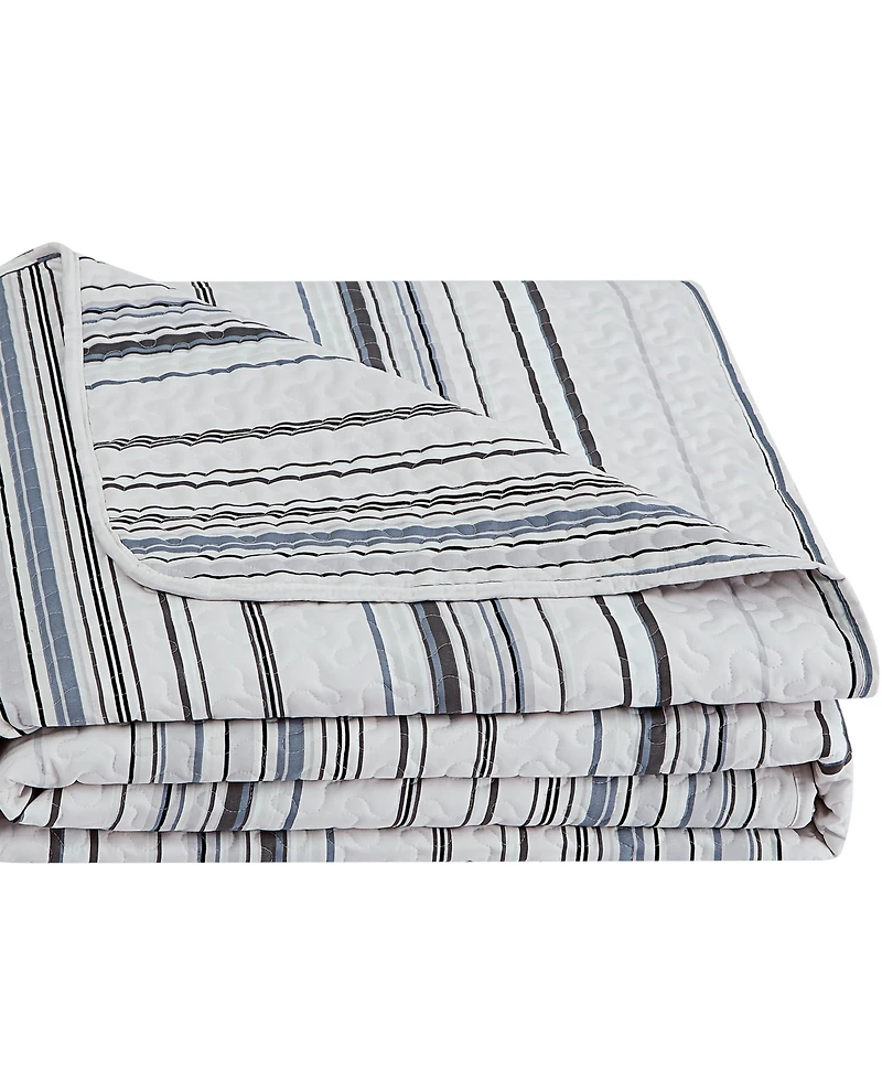Southshore Stripe 3-Pc. Quilt Set, Full/Queen