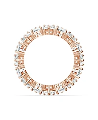 Swarovski Silver-Tone Round Crystal Ring