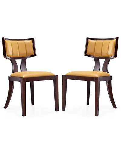Manhattan Comfort Pulitzer 2-Piece Leatherette Upholstered Dining Chair Set