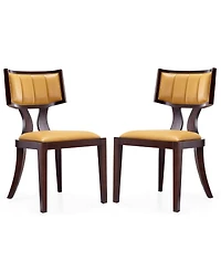 Manhattan Comfort Pulitzer 2-Piece Leatherette Upholstered Dining Chair Set