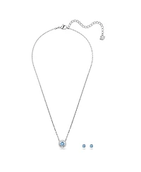 Swarovski Sparkling Dance Round Cut Rhodium Plated Set