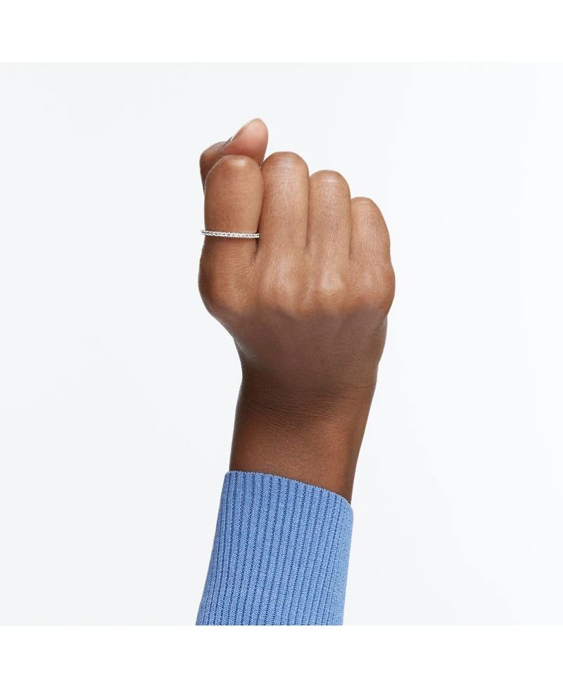 Swarovski Vittore Round Cut Rhodium Plated Ring