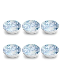 Abode Homewares Melamine Coastal Scallops Bowls, Set of 6