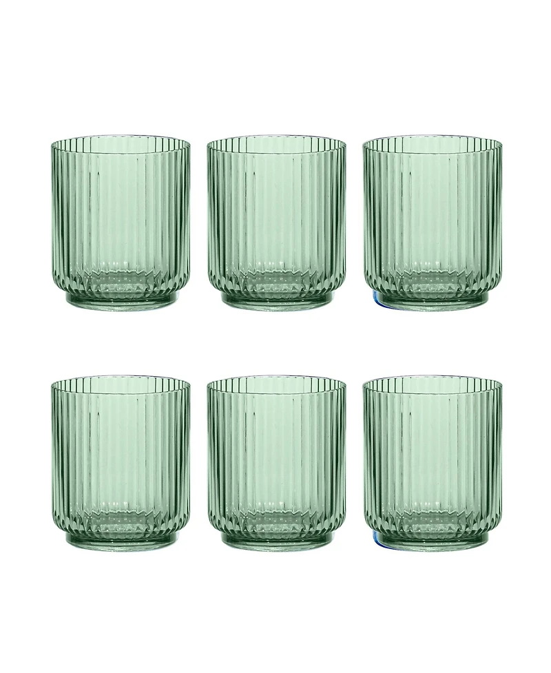Abode Homewares Mesa Double Old Fashion Premium Acrylic Glasses, Set of 6