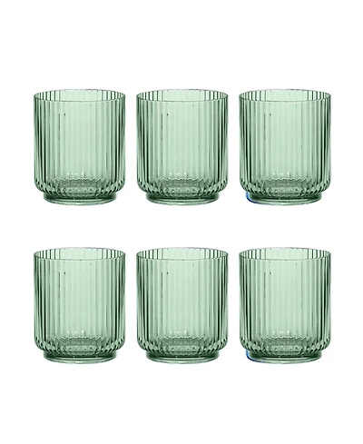 Abode Homewares Mesa Double Old Fashion Premium Acrylic Glasses, Set of 6