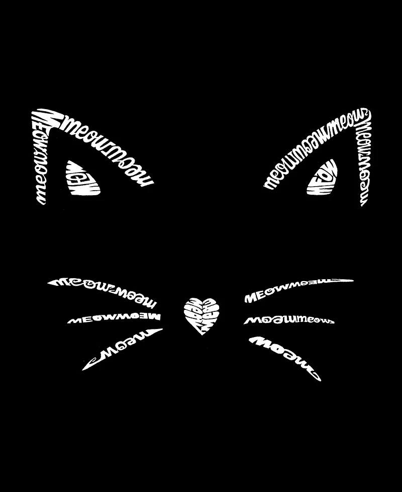 Women's Crewneck Word Art Whiskers Sweatshirt Top