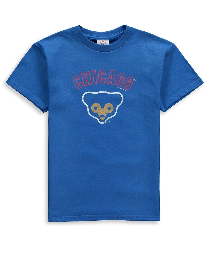 Big Boys Soft as a Grape Royal Chicago Cubs Cooperstown T-shirt