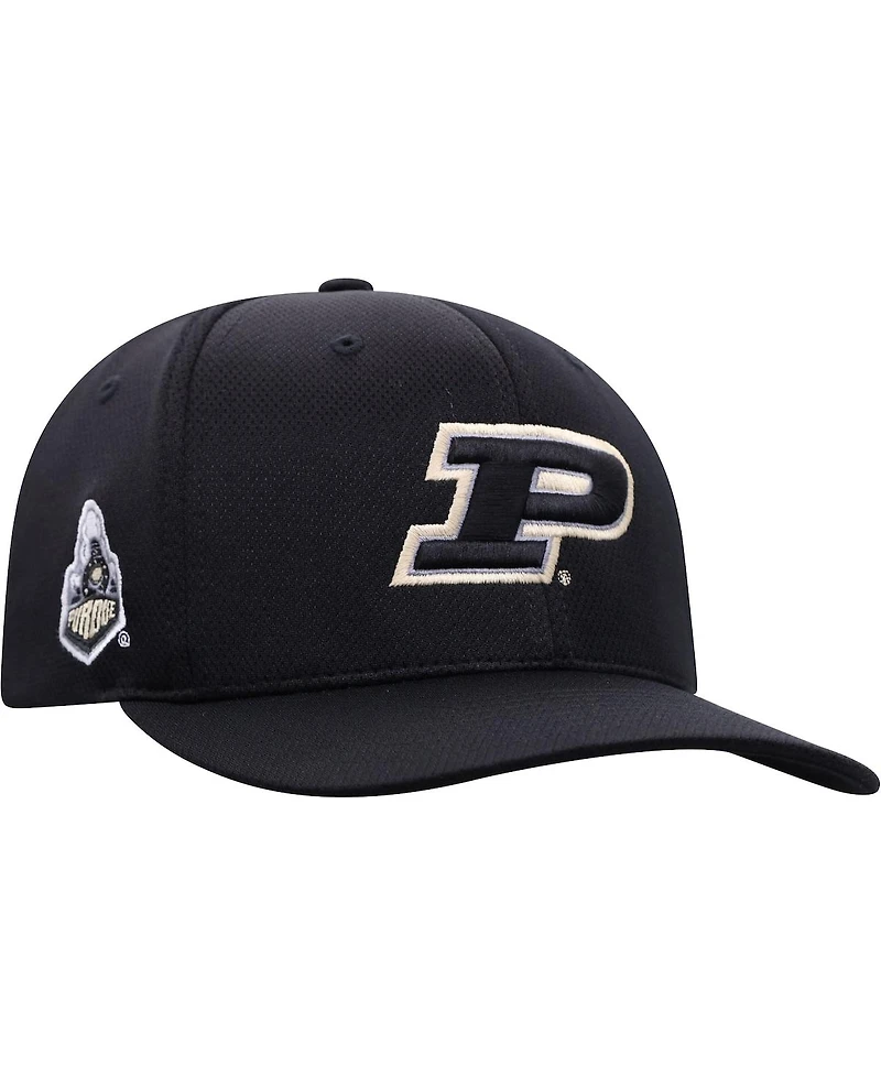 Men's Top of The World Black Purdue Boilermakers Reflex Logo Flex Hat