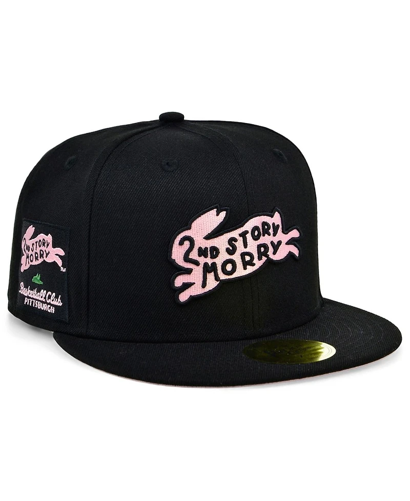 Men's Physical Culture Black Second Story Morrys Black Fives Fitted Hat