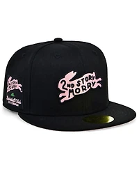 Men's Physical Culture Black Second Story Morrys Black Fives Fitted Hat