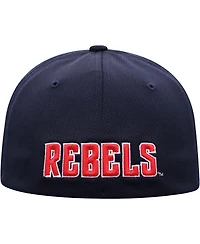 Men's Top of The World Navy Ole Miss Rebels Reflex Logo Flex Hat
