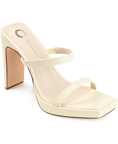 Journee Collection Women's Naivee Square Toe Sandals