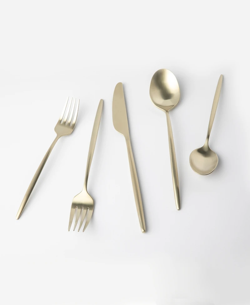 Cambridge Silversmiths Gaze Champagne Satin 20-Piece Flatware Set, Service for 4