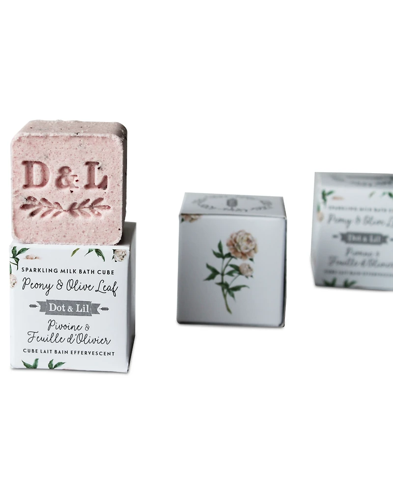 Dot & Lil Peony & Olive Leaf Milk Bath Cube, 3.5 oz.