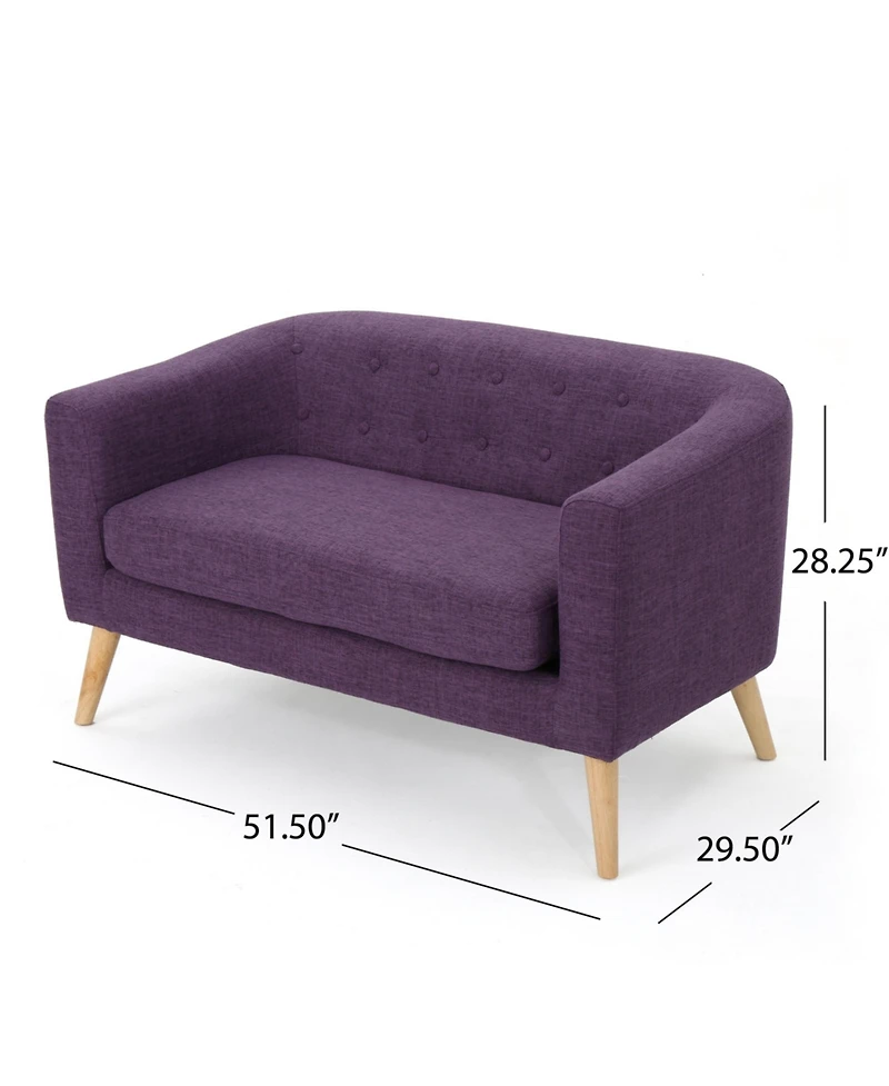 Bridie Muted Mid Century Modern Loveseat