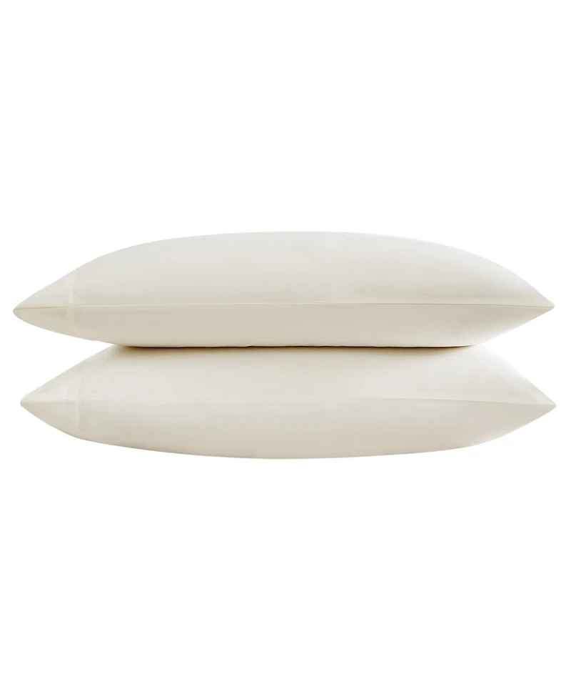Vera Wang Solid 800 Thread Count Cotton Sateen Pillowcase Pair, Queen