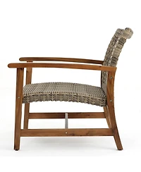 Hampton Outdoor Wicker Club Chairs and Side Table Set