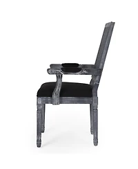 Maria French Country Wood And Cane Upholstered Dining Chair Set, 2 Piece