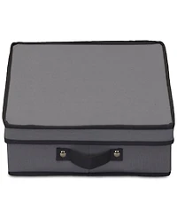 Household Essentials Charger Plate Storage Box, Windowed Clear Front Panel