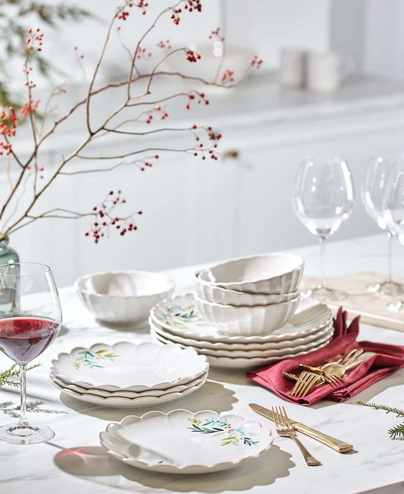 Lenox French Perle Berry Holiday All-Purpose Bowls, Set of 4