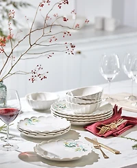 Lenox French Perle Berry Holiday All-Purpose Bowls, Set of 4