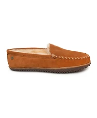Minnetonka Men's Suede Sheepskin Tobie Slippers