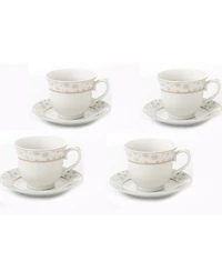 Lorren Home Trends Floral Tea and Coffee Set, 8 Piece