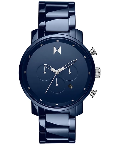 Mvmt Men's Chrono Blue Ceramic Bracelet Watch 45mm