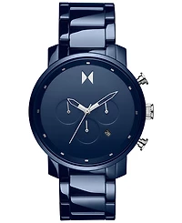 Mvmt Men's Chrono Blue Ceramic Bracelet Watch 45mm