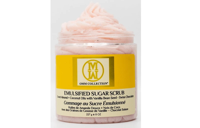 Omm Collection Emulsified Sugar Scrub – Swiss Chocolate 8oz