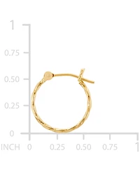 Twist Hoop Earrings in 10k Gold, 5/8"