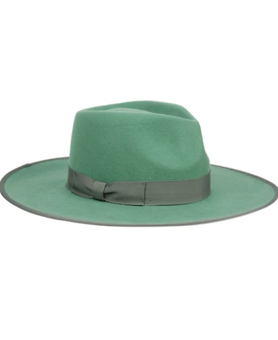 Angela & William Women's Wide Brim Felt Rancher Fedora Hat