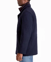 London Fog Men's Wool-Blend Layered Car Coat, Created for Macy's