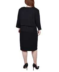 Ny Collection Plus Jacket and Dress, 2 Piece Set