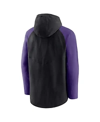 Men's Nike Black, Purple Colorado Rockies Authentic Collection Performance Raglan Full-Zip Hoodie