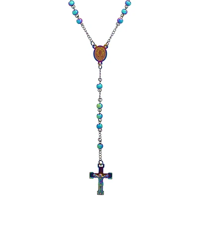 Steeltime Men's Ion Plating Stainless Steel Rosary Necklaces