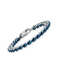 Steeltime Men's Stainless Steel Ion Plating Cuban Link Chain Bracelet