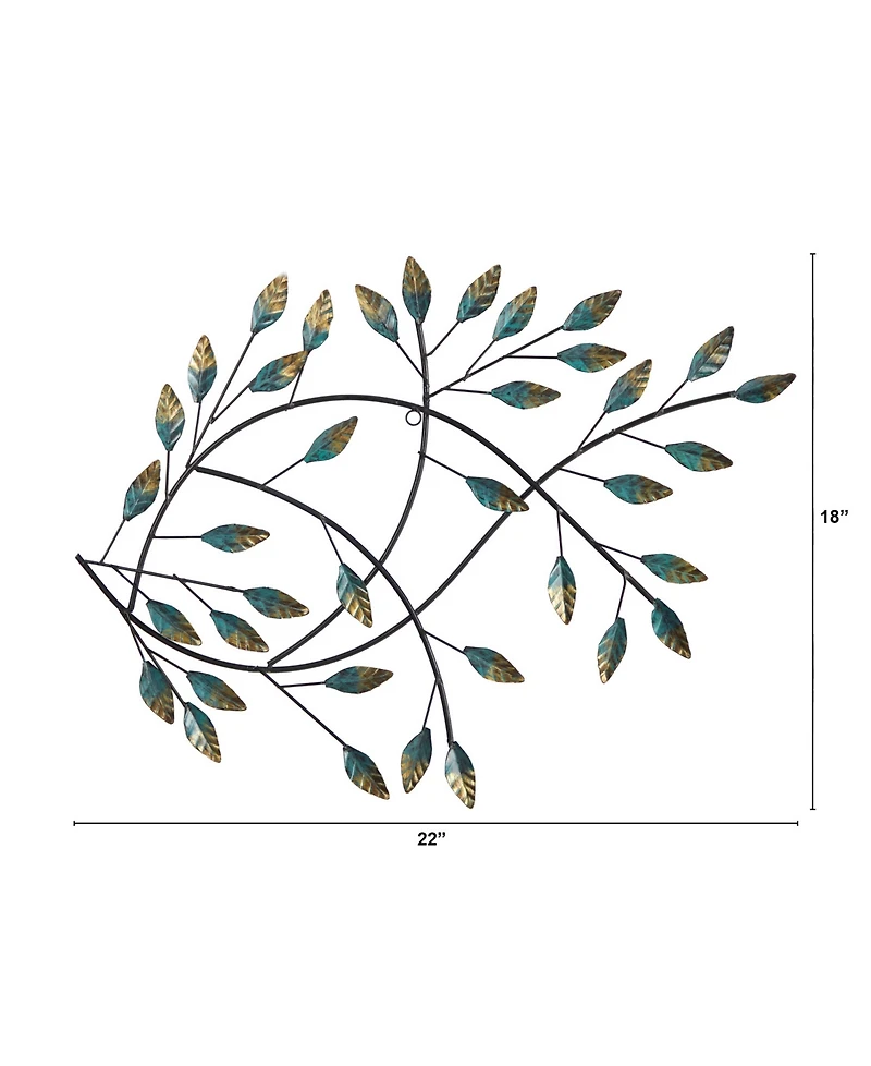 Scattered Leaves Vine Wall Decor, 18" x 22"