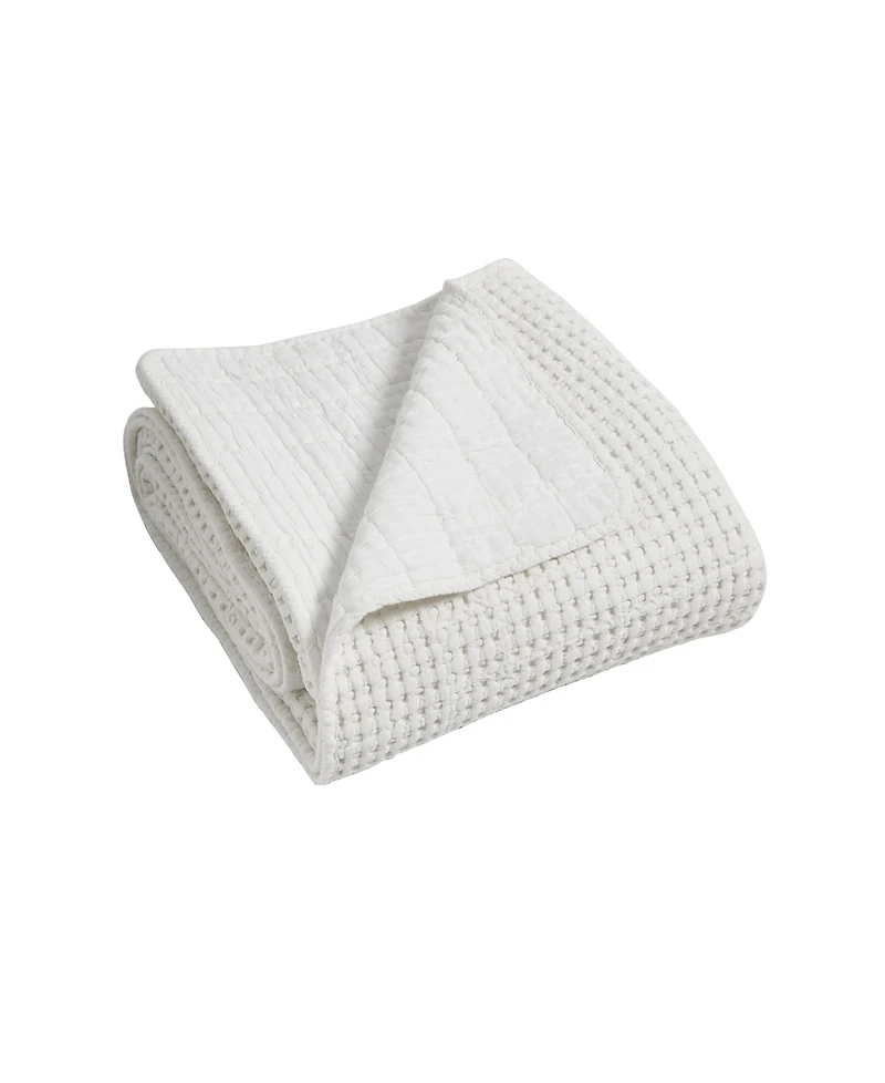 Levtex Mills Waffle Stitched Quilted Throw, 60" x 50"