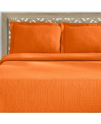 Superior 100% Cotton Fleur De Lis Medallion All-Season 2-Piece Coverlet Set, Twin