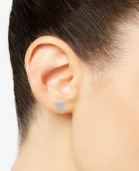 Wrapped Diamond Triangle Stud Earrings (1/4 ct. tw) in 14k White Gold, Created for Macy's