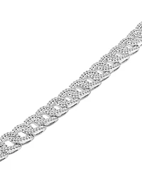 Wrapped Diamond Large Link Bolo Bracelet (1/2 ct. t.w.) Sterling Silver or 14k Gold-Plated Silver, Created for Macy's
