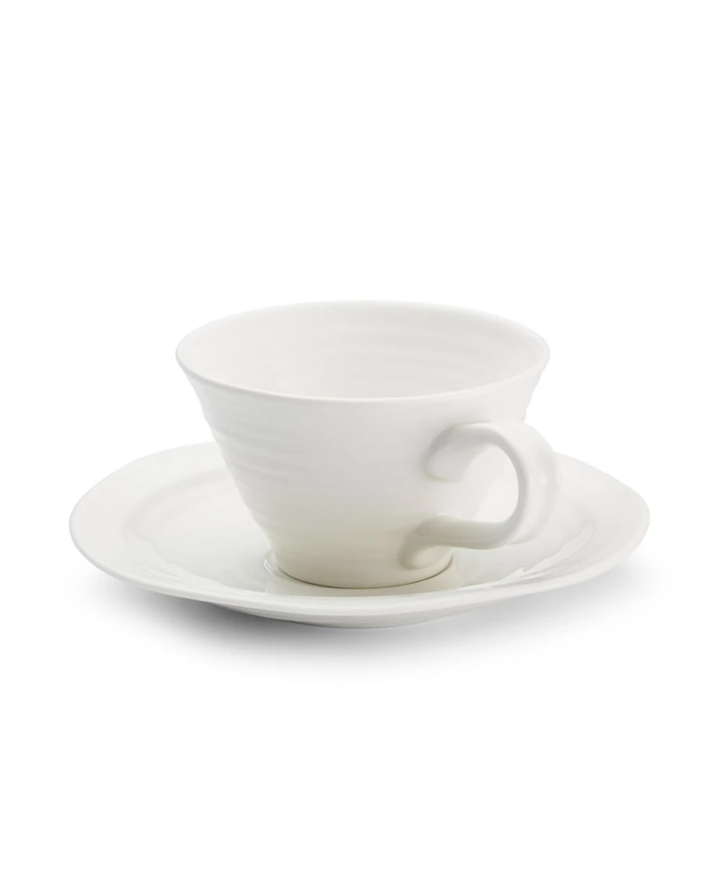 Portmeirion Sophie Conran Teacups & Saucers, Set of 4