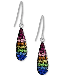Giani Bernini Crystal Rainbow Teardrop Drop Earrings in Sterling Silver, Created for Macy's