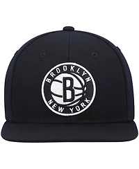Men's Mitchell & Ness Black Brooklyn Nets Ground 2.0 Snapback Hat