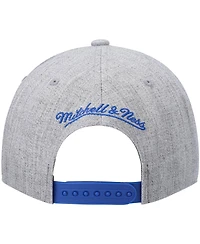 Men's Mitchell & Ness Heathered Gray Los Angeles Lakers Hardwood Classics Team 2.0 Snapback Hat
