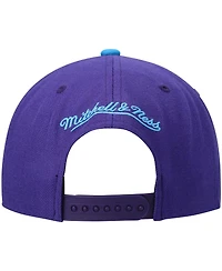 Men's Mitchell & Ness Purple and Turquoise Utah Jazz Hardwood Classics Team Two-Tone 2.0 Snapback Hat