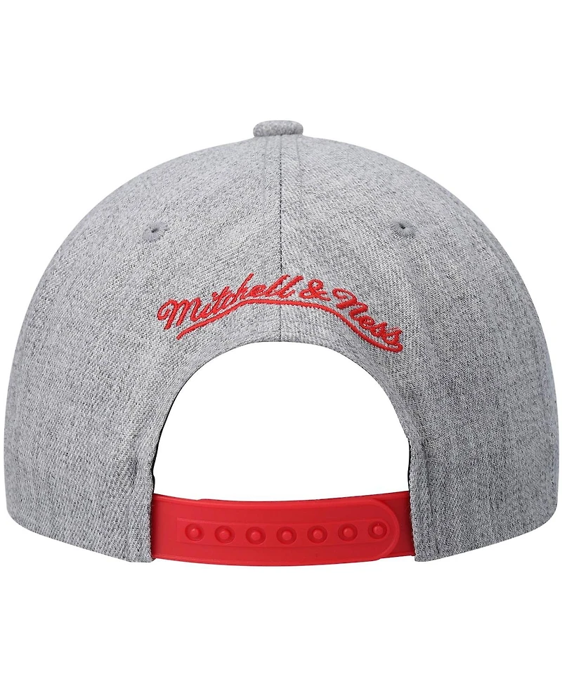 Men's Mitchell & Ness Heathered Gray La Clippers 2.0 Snapback Hat