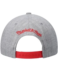 Men's Mitchell & Ness Heathered Gray La Clippers 2.0 Snapback Hat